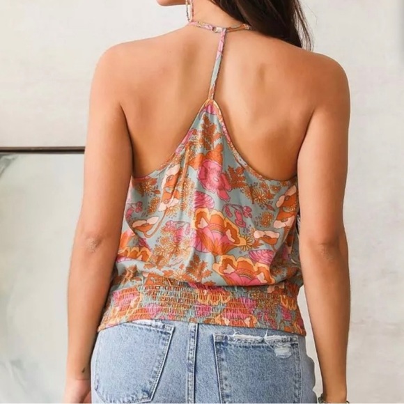 NWT Buckle Willow & Root Surplice Floral Cropped Top - Picture 2 of 9